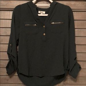 Forest green blouse